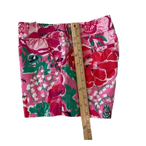 Lilly Pulitzer A Thing Called Love Red Pink Green Floral Callahan Shorts Sz‎ 4 - Picture 5 of 5